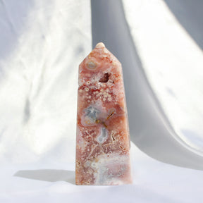 Pink Amethyst Flower Agate Tower