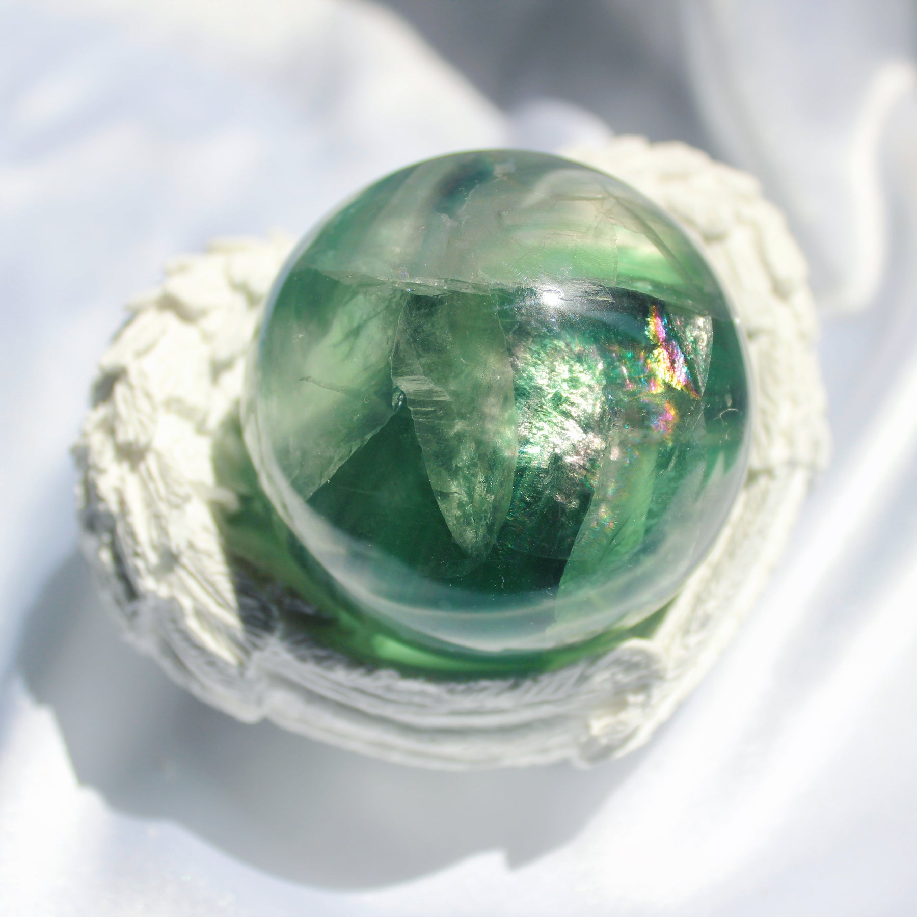 Green Fluorite Sphere