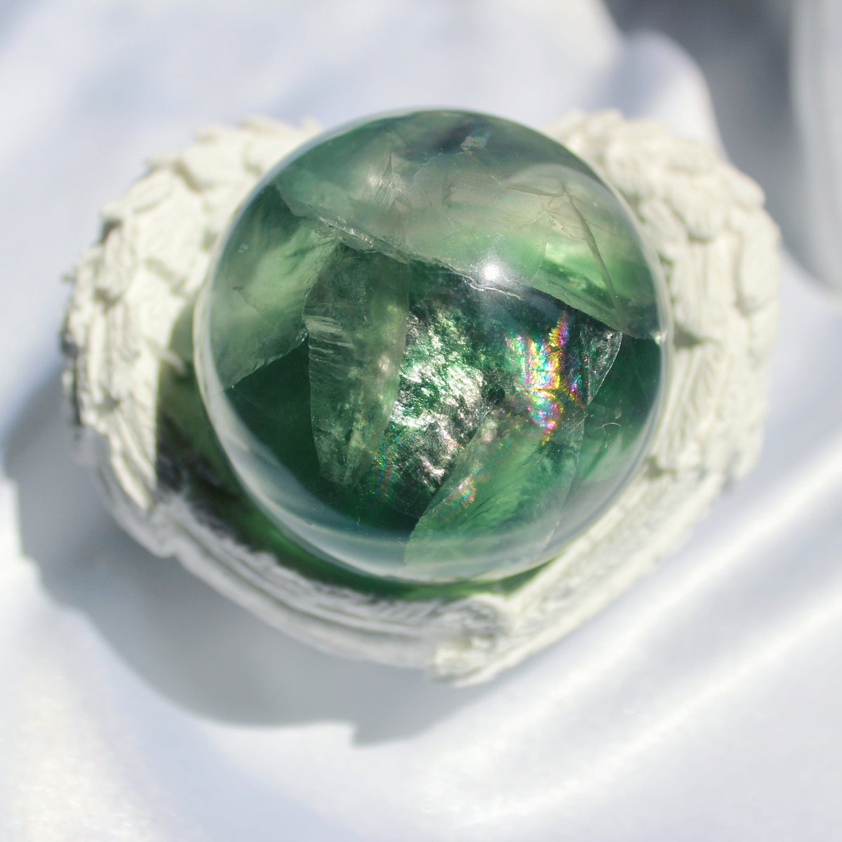 Green Fluorite Sphere