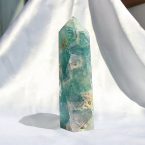 High Quality Green Fluorite Tower