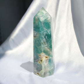 High Quality Green Fluorite Tower